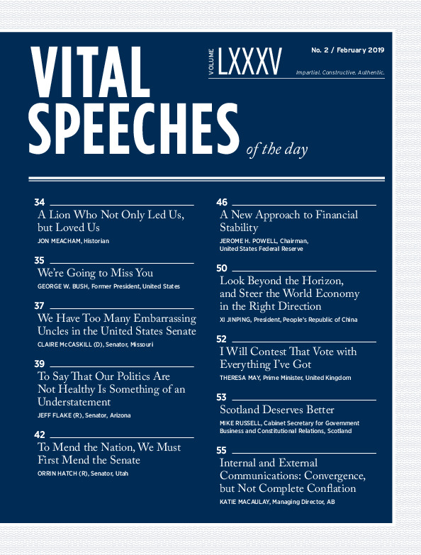 VITAL SPEECHES OF THE DAY, SUBSCRIPTION - Pro Rhetoric